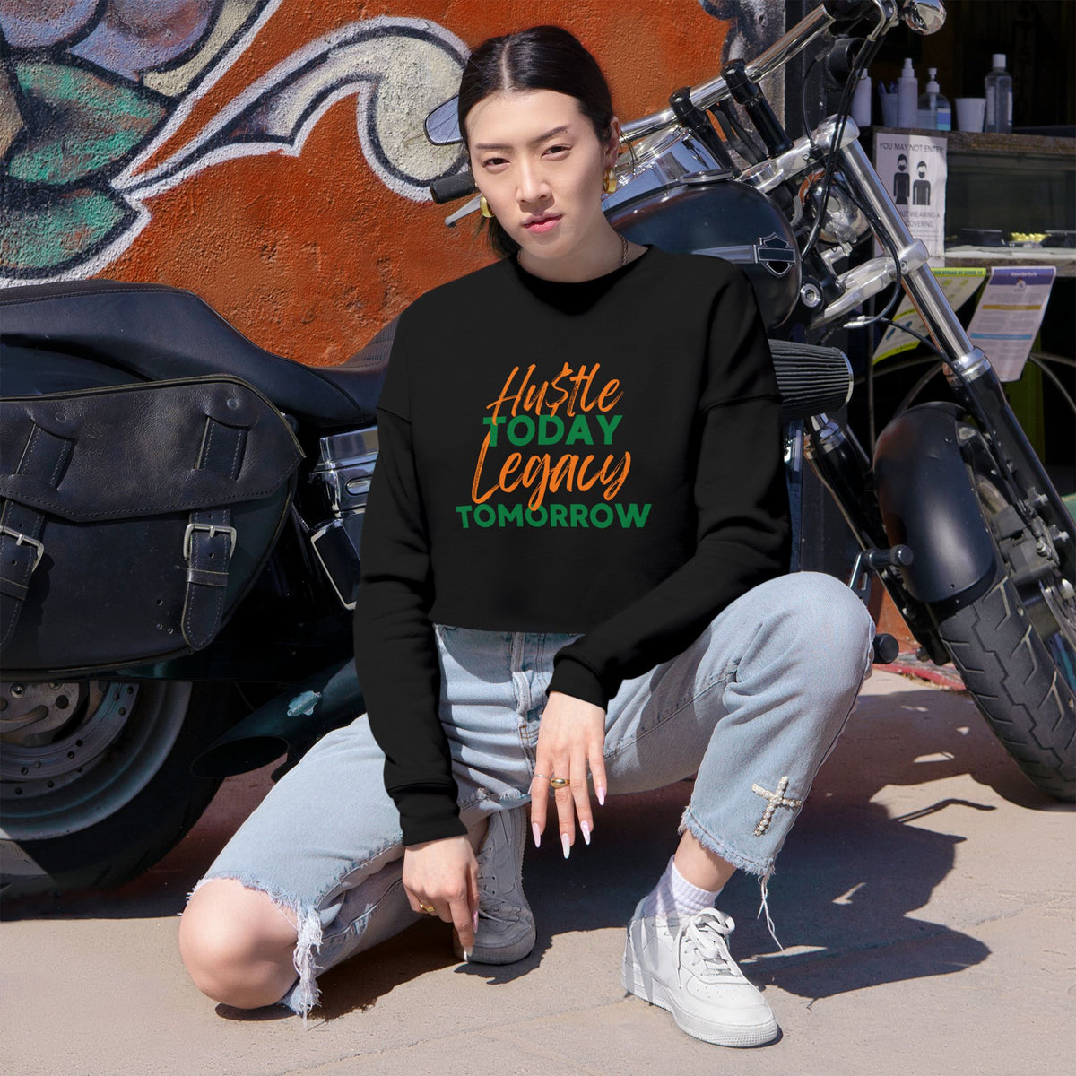 Cropped Sweatshirt - Hustle Today Legacy Tomorrow