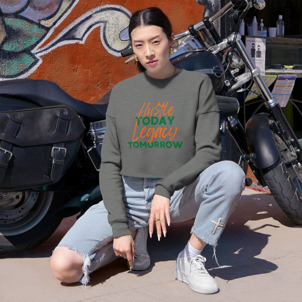 Cropped Sweatshirt - Hustle Today Legacy Tomorrow